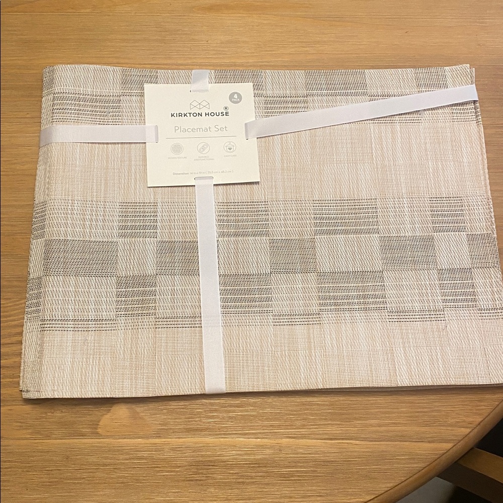 Beige and Gray Placemat Set